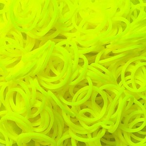 Резиночки для плетения силиконовые, цвет: желтый неоновый Rainbow Loom фото 1