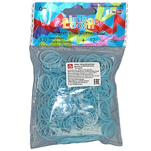 Резиночки для плетения силиконовые, цвет: блестящий голубой Rainbow Loom фото 1