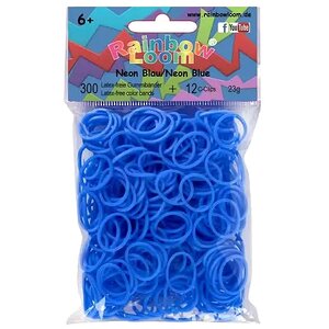 Резиночки для плетения силиконовые, цвет: голубой неоновый Rainbow Loom фото 1