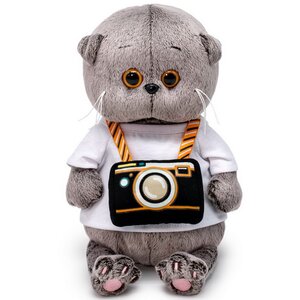 Мягкая игрушка Кот Басик Baby с фотоаппаратом 20 см Budi Basa фото 1