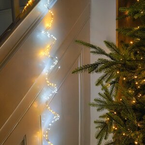 Гирлянда Лучи Росы, теплых/холодных белых микро LED ламп, IP44
