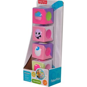 Развивающая игрушка Волшебные кубики, 4 шт, сиренево-розовый Fisher Price фото 6