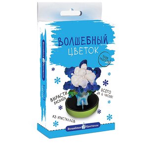 Набор для выращивания кристаллов "Волшебный цветок", синий с белым Волшебные кристаллы фото 1