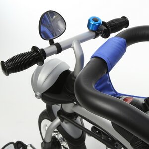 Трехколесный велосипед-трансформер "Black Aqua CHIC-5" с ручкой и тентом, голубой Black Aqua фото 6