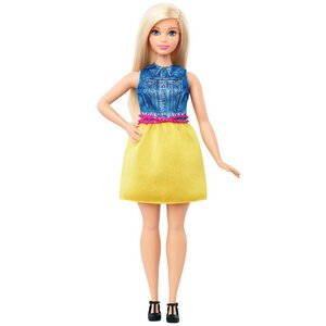 Кукла Барби Игра с Модой - Пышная в джинсовом жилете 29 см Mattel фото 1