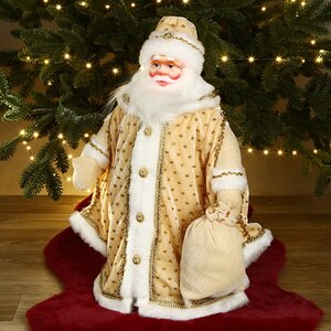 Фигура Дед Мороз - Царская зима 50 см, в золотом кафтане Коломеев фото 1