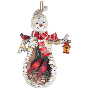 Елочная игрушка Снеговик Луиджи - Хранитель Леса 12 см со скворечником, подвеска Kurts Adler фото 1