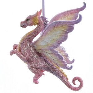 Елочная игрушка Fantasy Dragon 10 см розовый, подвеска Kurts Adler фото 1
