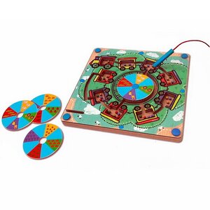 Развивающая игра Деревянный Лабиринт с магнитными шариками
