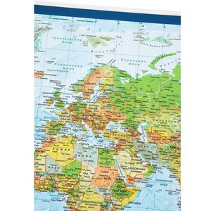 Двусторонняя карта Политический мир и Спутниковая карта мира 58*41 см АГТ-Геоцентр фото 5
