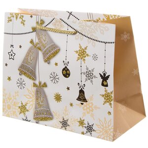 Подарочный пакет Magic Christmas - Колокольчики 23*18 см Due Esse Christmas фото 1