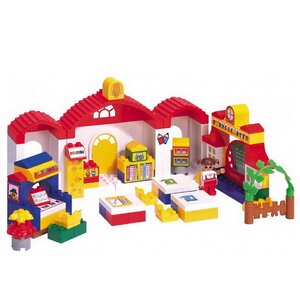 Детский конструктор Школа гениев в контейнере, 314 деталей Haenim Toys фото 1