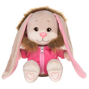 Мягкая игрушка Зайка Лин в розовой зимней куртке 25 см, коллекция Jack&Lin Maxitoys фото 1