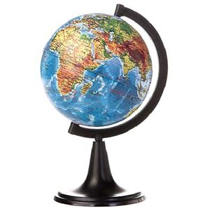 Глобус Земли Физический 120 мм Globen фото 1