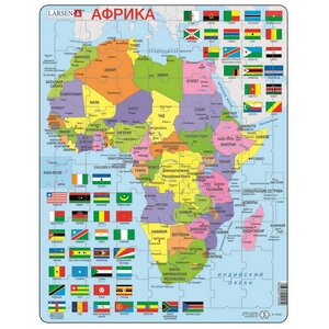 Пазл Карты и Континенты - Африка, 70 элементов, 37*29 см LARSEN фото 1