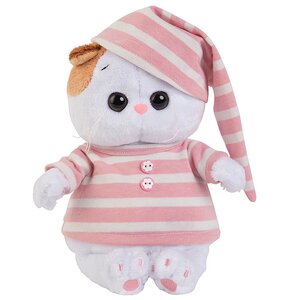Мягкая игрушка Кошечка Лили Baby в полосатой пижамке 20 см Budi Basa фото 1