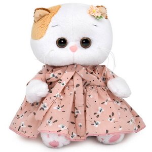 Мягкая игрушка Кошечка Лили Baby в нежно-розовом платье с бантом 20 см Budi Basa фото 1
