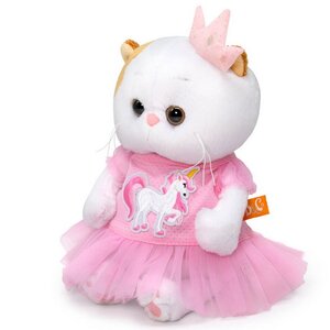 Мягкая игрушка Кошечка Лили Baby в платье с единорогом 20 см Budi Basa фото 2
