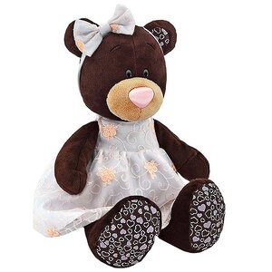 Мягкая игрушка Медведь Milk в платье с вышивкой 25 см, Orange Choco&Milk Orange Toys фото 1