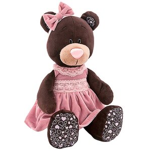 Мягкая игрушка Медведь Milk в розовом бархатном платье 30 см, Orange Choco&Milk Orange Toys фото 1