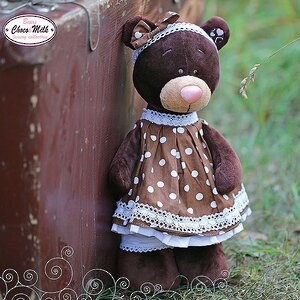 Мягкая игрушка Медведь Milk в платье в горох 30 см, Orange Choco&Milk Orange Toys фото 2