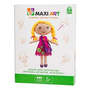 Набор для шитья Игрушка из фетра: Куколка, 3 уровень сложности Maxitoys фото 1