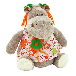 Мягкая игрушка Бегемотик Девочка Мила в платье 20 см, Orange Exclusive Orange Toys фото 1
