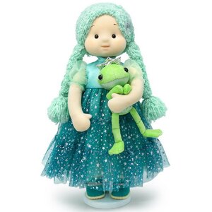 Мягкая кукла Мира и лягушонок Бастиан 38 см, Minimalini Budi Basa фото 4