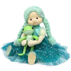 Мягкая кукла Мира и лягушонок Бастиан 38 см, Minimalini Budi Basa фото 1