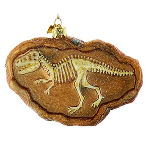 Стеклянная елочная игрушка Мечты Палеонтолога - Тираннозавр 12 см, подвеска Kurts Adler фото 1