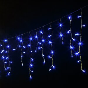 Светодиодная бахрома Quality Light 3.1*0.5 м, 150 синих LED, черный ПВХ, соединяемая, IP44 BEAUTY LED фото 1