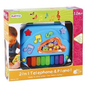 Развивающая игрушка Телефон и Пианино, двусторонняя, 20 см PlayGo фото 2
