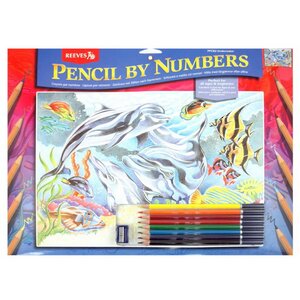 Раскраска по номерам Подводный мир 40*33, с цветными карандашами Oasis фото 1