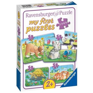 Набор пазлов для малышей Милые животные, 2-8 элементов, 4 шт Ravensburger фото 1