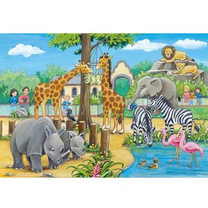 Набор пазлов для малышей Добро пожаловать в зоопарк, 24 элемента, 2 шт Ravensburger фото 1