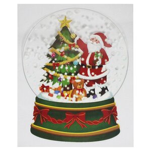 Новогодняя наклейка на окно Magic Snowball - Санта 29*35 см