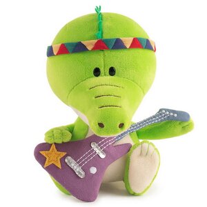Мягкая игрушка Крокодильчик Кики с гитарой 15 см коллекция Сафарики Budi Basa фото 1
