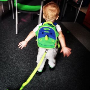Мини-рюкзак с поводком для малышей Динозавр Дакота 23 см Skip Hop фото 2