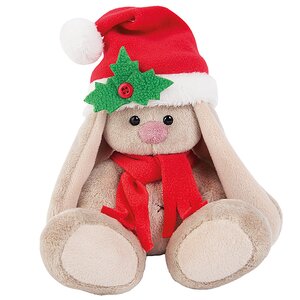 Мягкая игрушка Зайка Ми в рождественском колпачке и шарфе 15 см коллекция Малыши Budi Basa фото 1