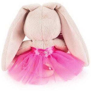 Мягкая игрушка Зайка Ми в розовой юбочке и с букетом 15 см коллекция Малыши Budi Basa фото 2