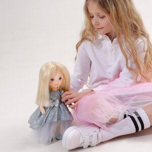 Мягкая кукла Sweet Sisters: Mia в голубом платье 32 см, коллекция Вечерний шик Orange Toys фото 6