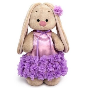 Мягкая игрушка Зайка Ми в платье с оборкой из цветов 25 см Budi Basa фото 1