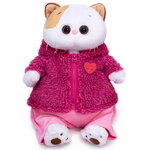 Мягкая игрушка Кошечка Лили в теплом костюме с сердечком 27 см