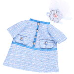 Одежда для Зайки Ми 25 см - Платье голубое в клетку