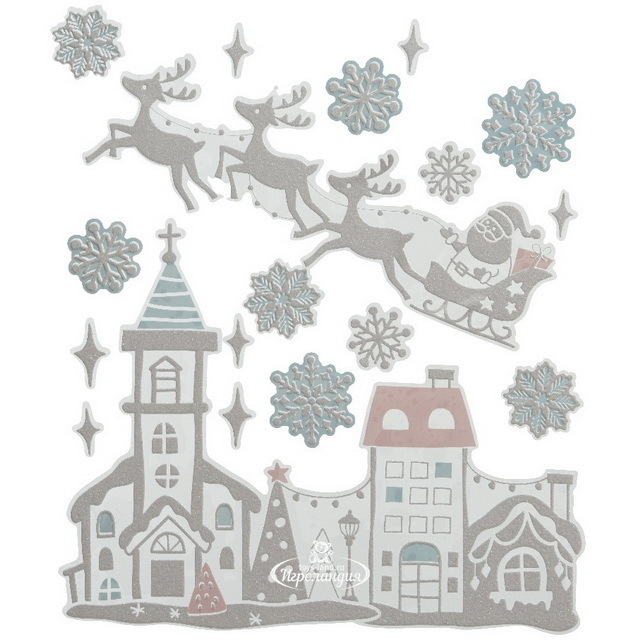 Новогодние наклейки на окна Ozon