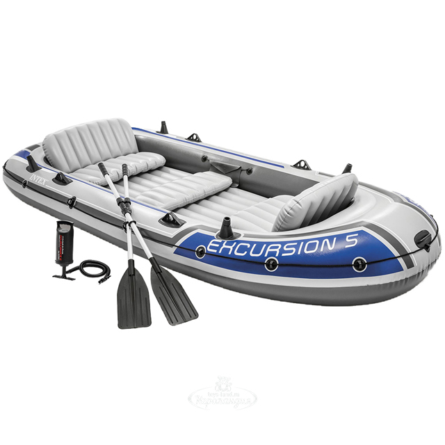 Надувная лодка Excursion-5-Set пятиместная 366*168*43 см + насос и веслауцененная купить в интернет-магазине Игроландия toys-land.ru, 68325-уцен,цена: 12830 ₽