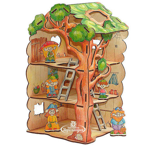 Набор-конструктор Дом-дерево для Лешиков 36*22 см, дерево Woody