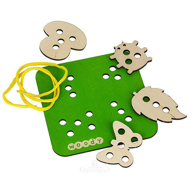 Шнуровка На полянке 14*14 см Woody (Вуди)