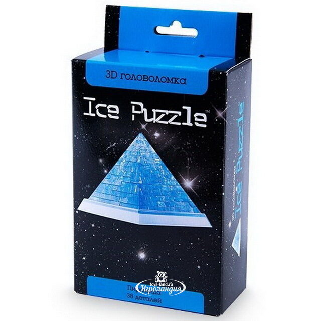 3Д пазл Пирамида голубая 38 элементов Ice Puzzle