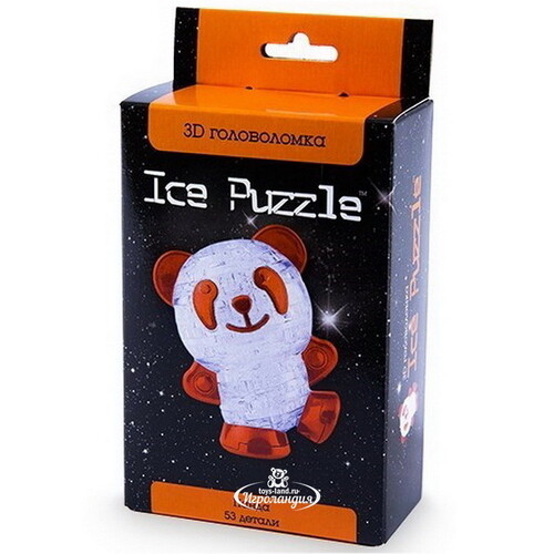 3Д пазл Панда красная 10 см, 53 элемента Ice Puzzle